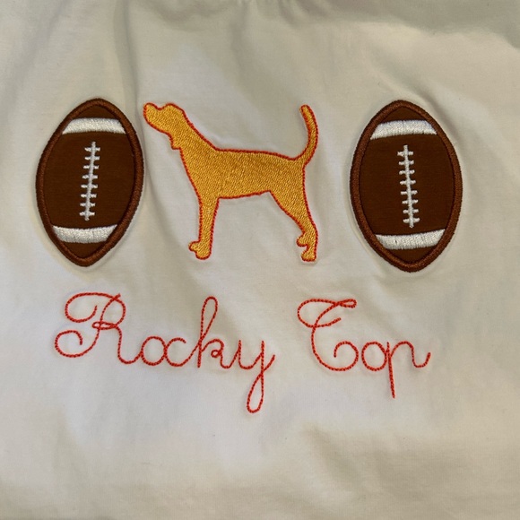 Dog and football orange and white matching set - Picture 2 of 4